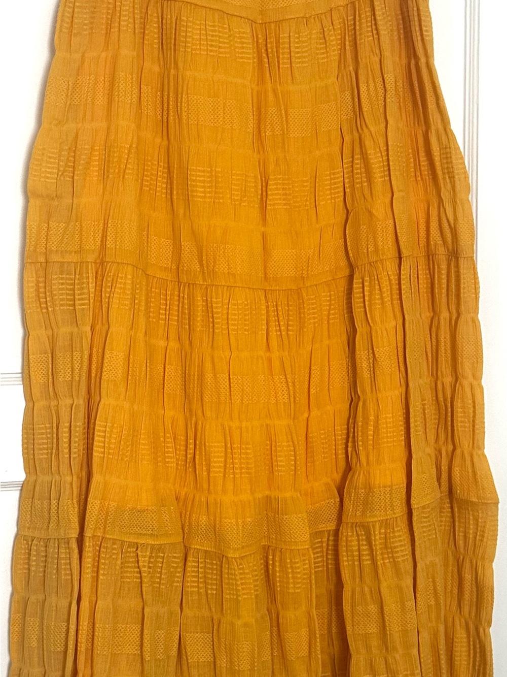 Max Studio Women's Yellow Tiered Maxi Skirt - Picture 2 of 6